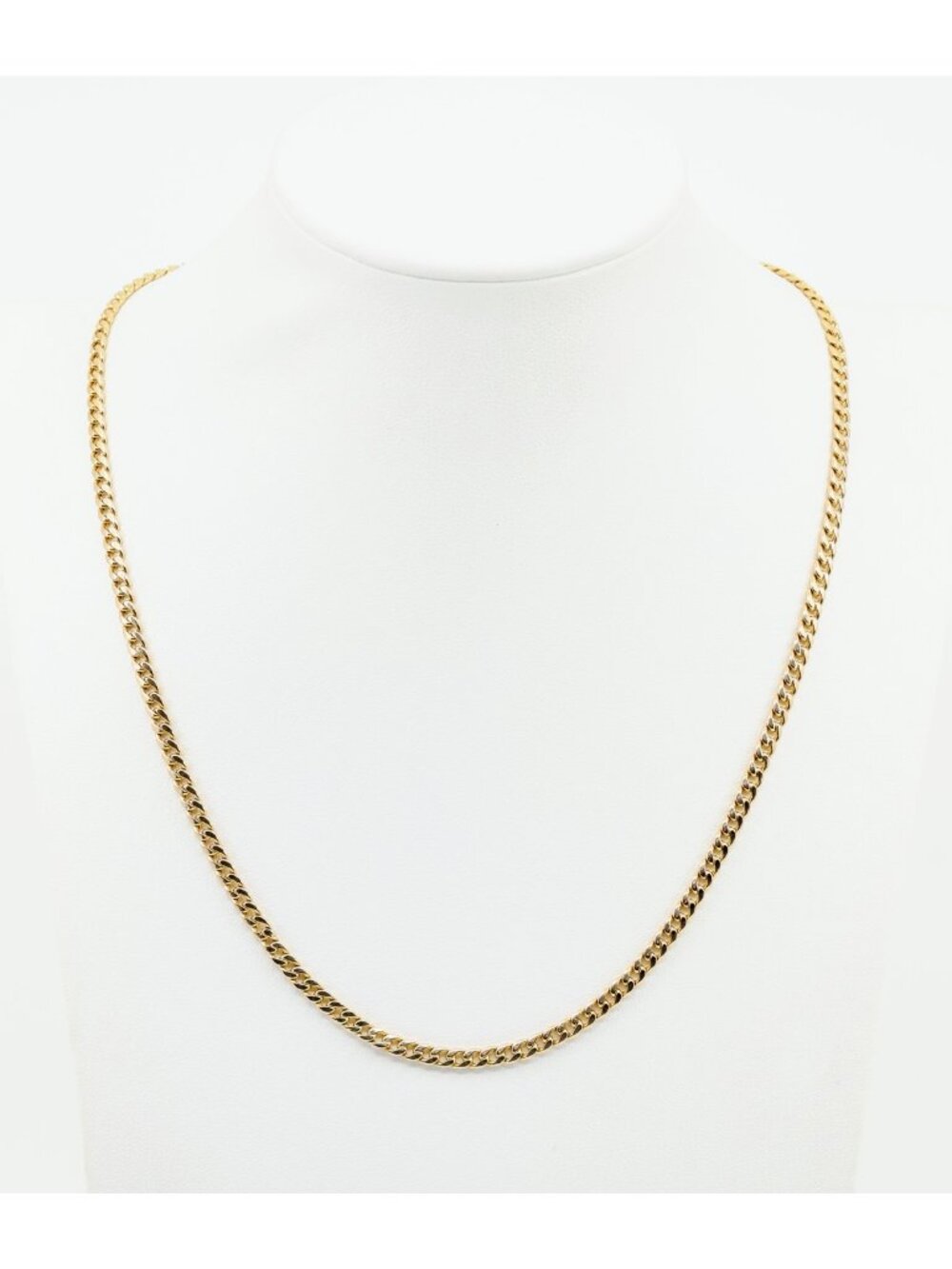 Unique 14K Karat Solid Yellow Gold Designer Cuban Link Chain Necklace - 18.50" L